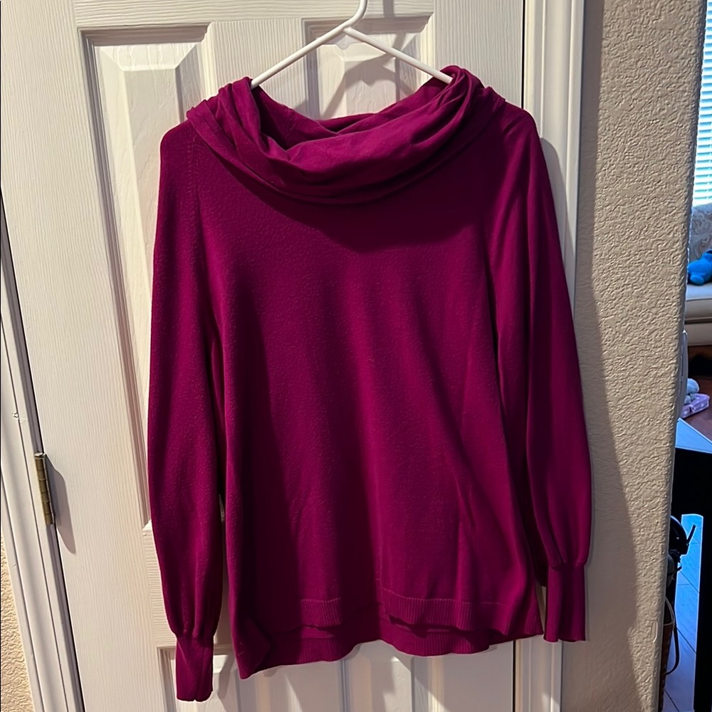Chico's Pink Cowl Neck Sweater Luxurious Soft Fabric